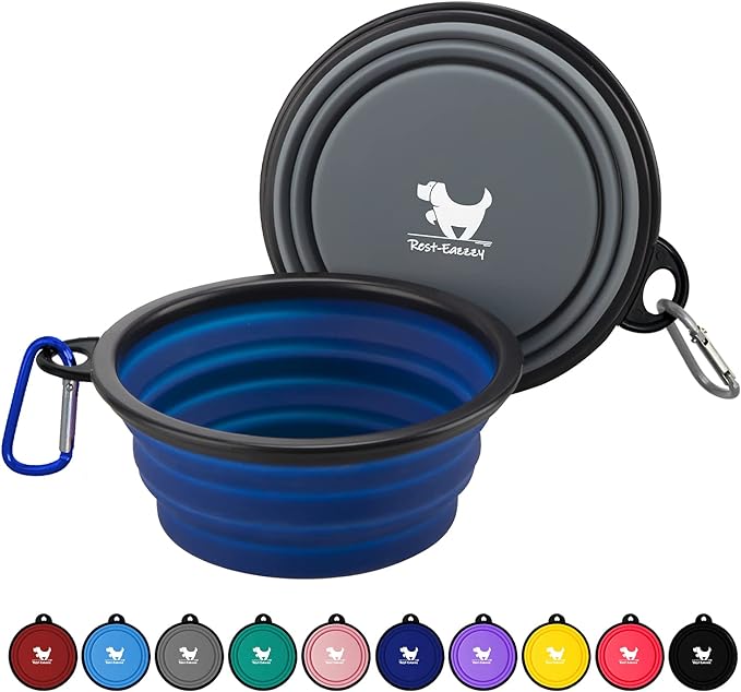 Rest-Eazzzy Large Collapsible Dog Bowls for Travel, 2-Pack Dog Portable Water Bowl for Dogs Cats