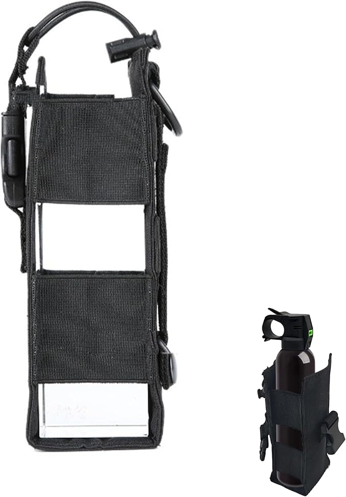 Bear Spray Holster for 7.9, 9.2 & 10.2 oz Canisters ??Heavy-Duty Black Nylon Pouch with Quick