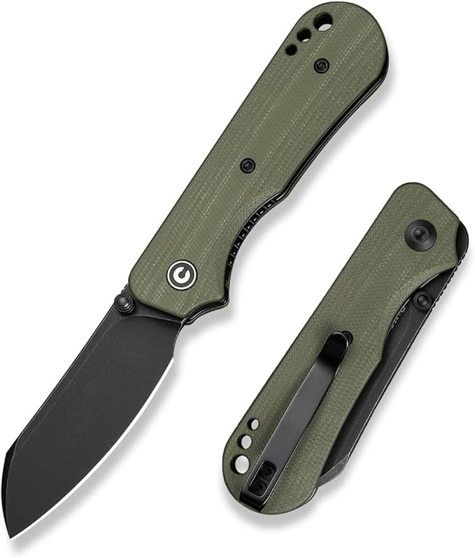 CIVIVI Crabby Pocket Knife, EDC Folding Knife for Men Women with Swedish 14C28N Blade Contoured G10