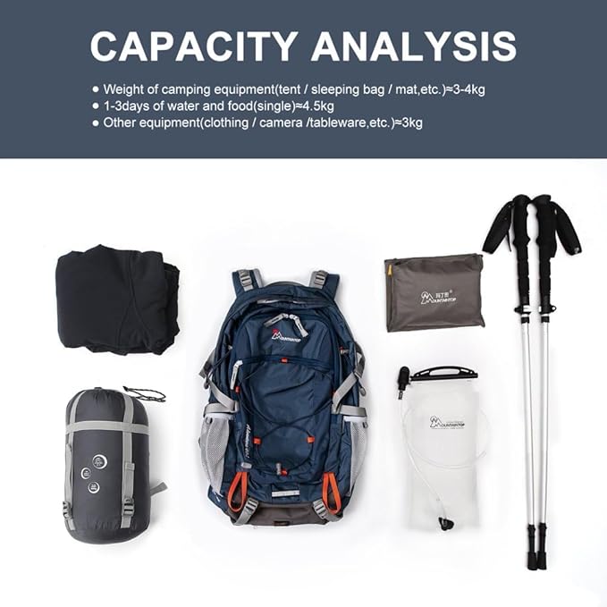 MOUNTAINTOP 25L/40L Hiking Backpack,Lightweight Travel Backpack for Men Women Outdoor Backpacking