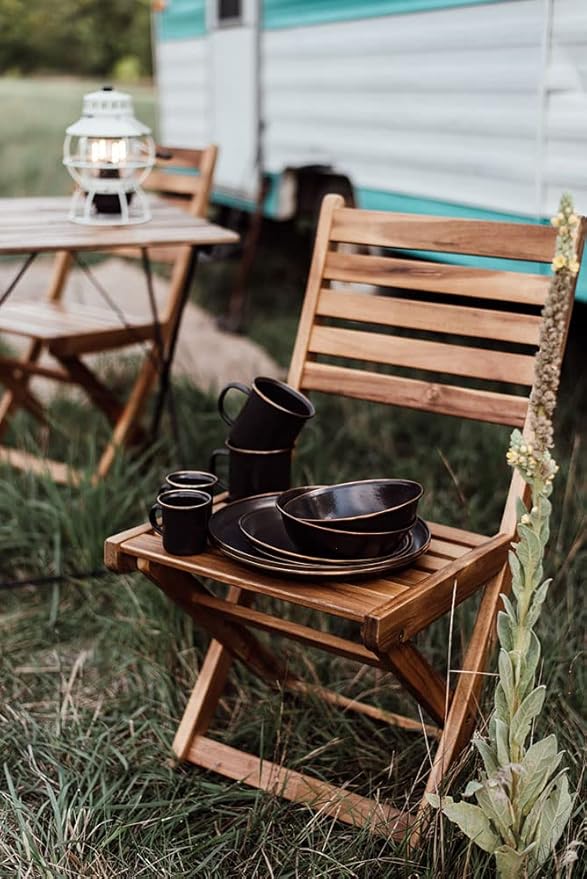 Barebones Enamel Bowl Set - Dish Set of 2 Bowls - Enamelware Set for Camping and Everyday Use