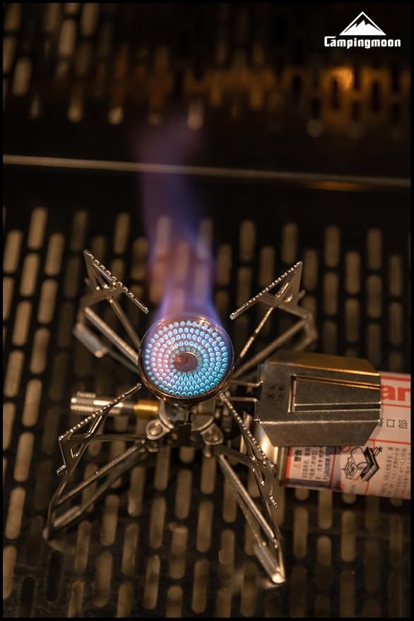 CAMPINGMOON Butane Camping Stove Portable Regulator Single Burner w/Storage Bag XD-3 (Silver