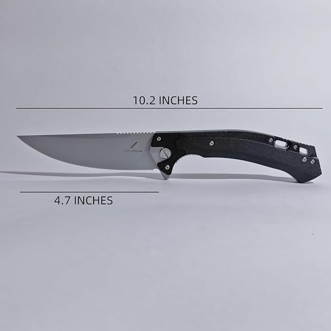 10 Inches Tactical Folding Knife - Multi-Functional Survival Knife for Camping, Hunting, Fishing