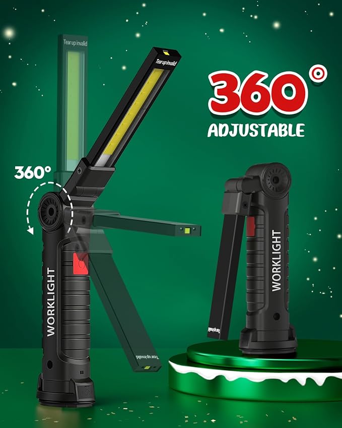 Coquimbo Tool Gifts for Men Him, Rechargeable LED Work Lights Grill Light with Magnetic Base 5
