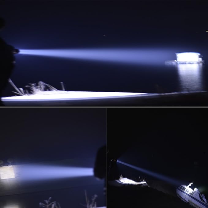 Super Bright Torch Searchlight Handheld Portable LED Spotlight USB Rechargeable Multi-Function