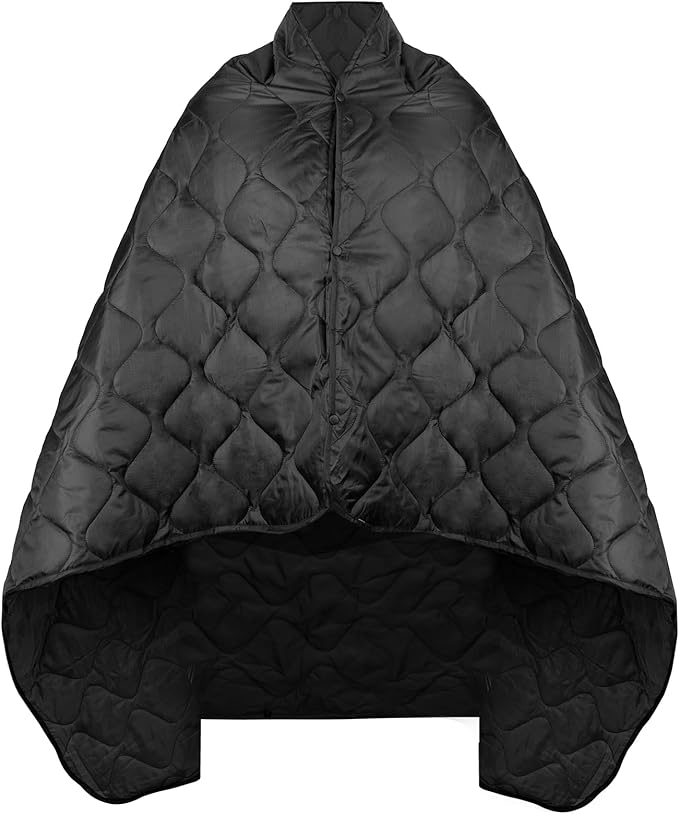 Military Poncho Liner 55”x 79” Camping Blanket Insulation Compact Waterproof for Travel Stadium