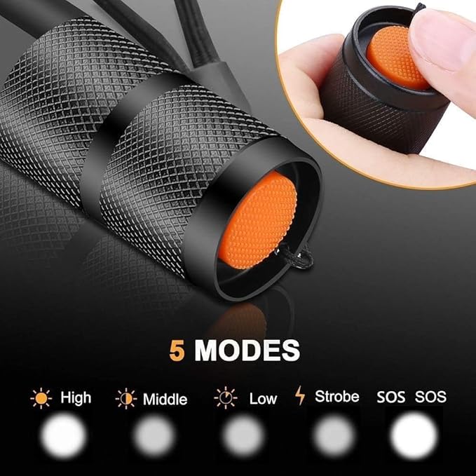Pocketman LED Tactical Flashlight Super Bright LED Flashlights Portable Outdoor Water Resistant