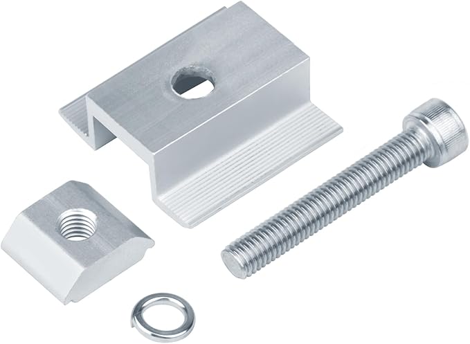 12 Pack Solar Panel Mid Clamps, PV Panel Bracket, Aluminum Support Mounting Kit for 5/8" - 1-7/8"