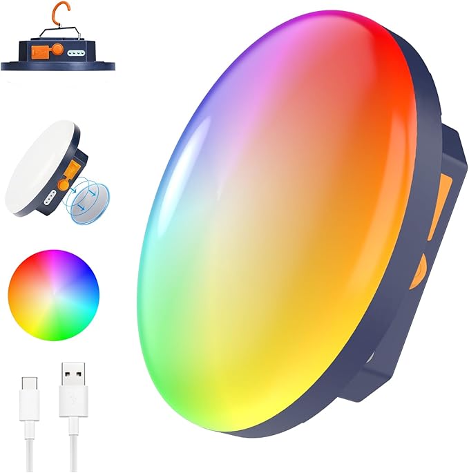 10000mAh Rechargeable 3000LM Tent Light Camping Light, 6500K 24Hours Long Play Time , Outdoor Night
