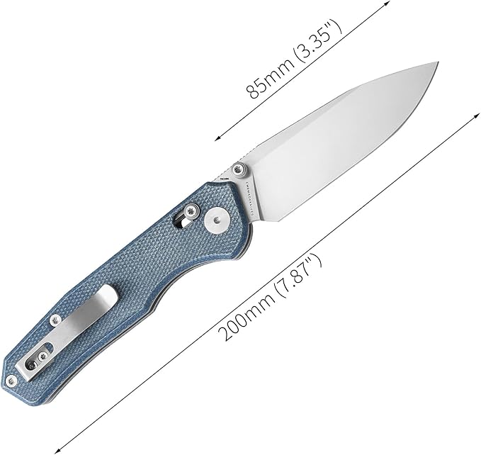 CMB Explorer Micarta Handle 14C28N Steel Blade Crossbar Lock Knife Pocket Folding Tactical Survival