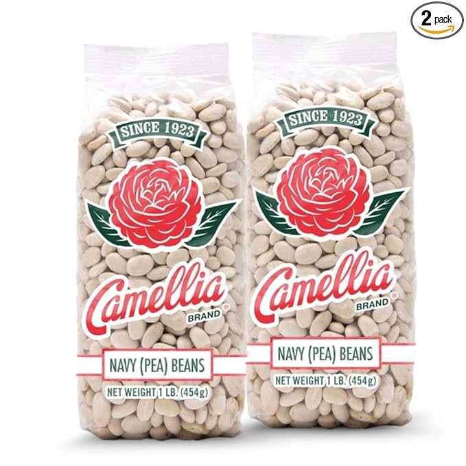 Camellia Brand Dried Navy (Pea) Beans ??Premium White Beans for Southern-Style Baked Beans, Soups