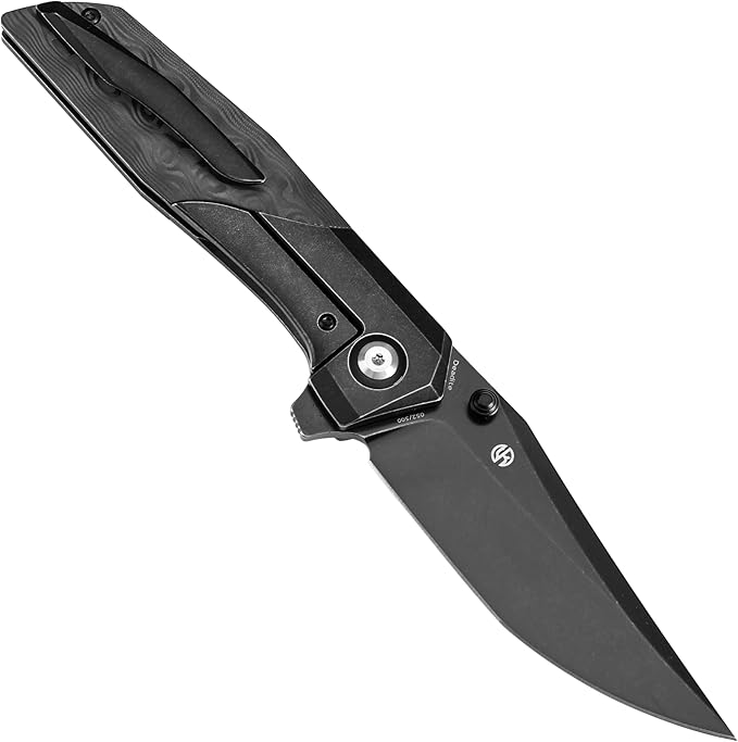 KANSEPT Deadite Pocket Folding Knives for Men Women Camping Hiking 3.52'' Blackwash CPM S35VN Blade