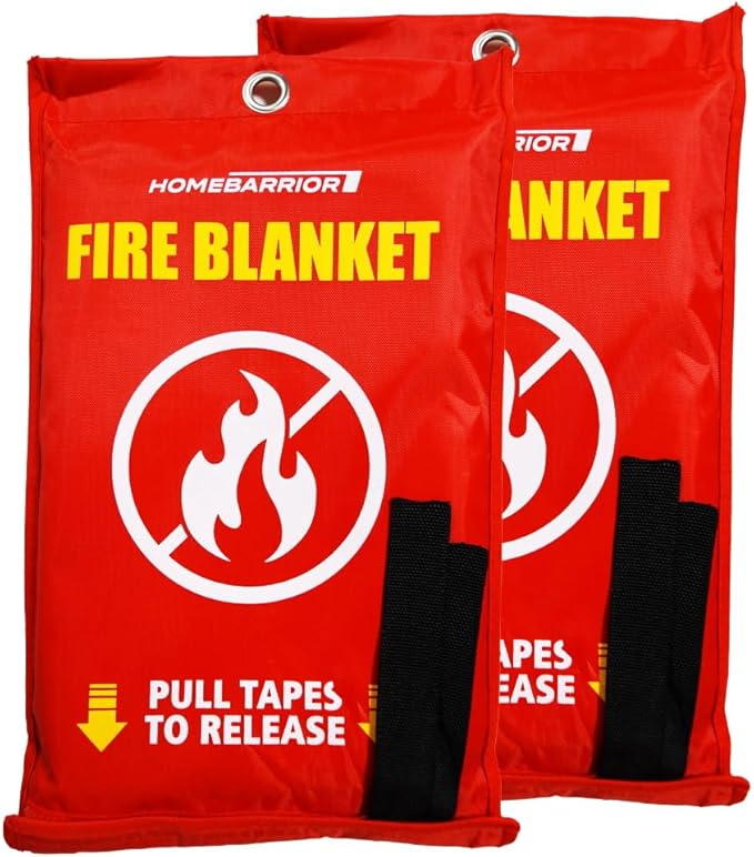 Emergency Fire Blanket for Fire Suppression, 39x39 inches Flame Retardant Fabric Fireproof Blanket