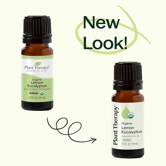 Plant Therapy Organic Lemon Eucalyptus Essential Oil 100% Pure, USDA Certified Organic, Undiluted