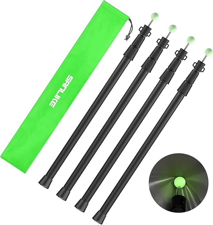 SAN LIKE Telescoping Tarp Poles Tent Poles, 96" Aluminum Canopy Poles Extendable Pole for Awning