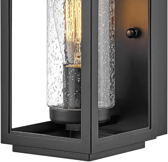 Hinkley Atwater Single Light Medium Wall Mount Outdoor Lantern - Composite Material, Clear Seedy
