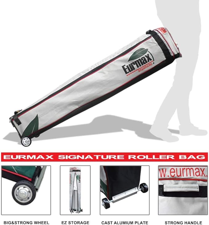 Eurmax USA 10'x10' Pop-up Canopy Tent Commercial Instant Canopies with 4 Removable Zipper End Side