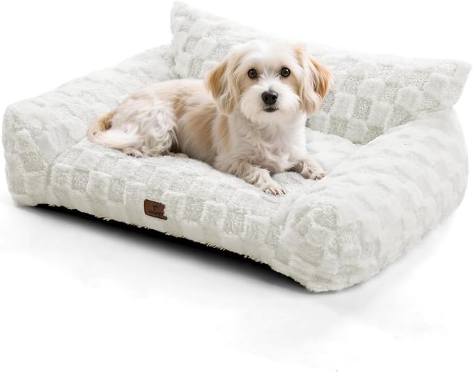 Cat Bed Dog Couch for Puppy and Kitten, Fluffy Dog Bed Medium Dogs Couch, Supportive Cat beds for