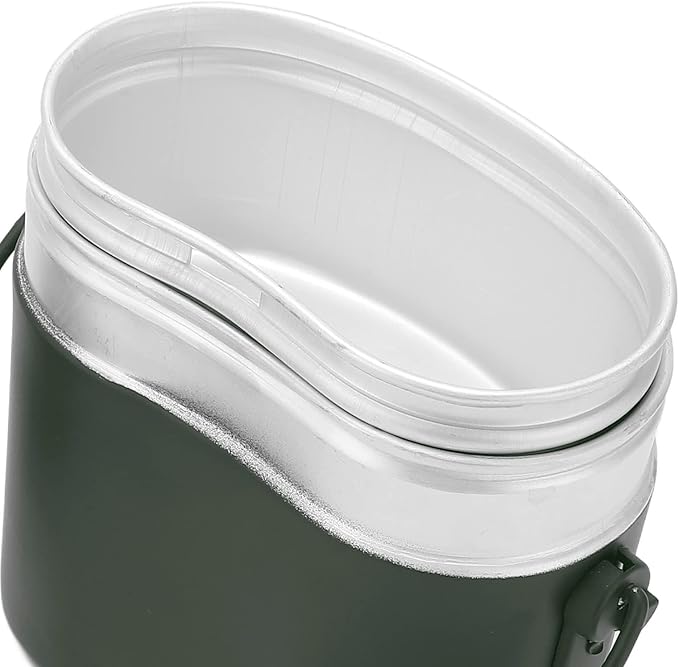 Military Mess Tin, Aluminium 180??Temperature Resistant Military Lunch Box Cookware Mess Kit Pots