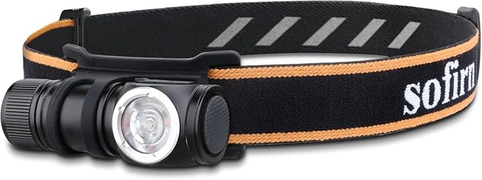 sofirn LED Headlamp Rechargeable, HS10 1100 Lumens Right Angle Flashlight with 90 High CRI LH351D