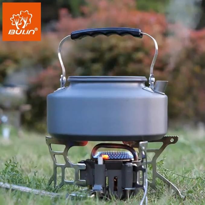 Bulin Camping Kettle, 2.2L Large Portable Stovetop Tea Kettle Fast Heating Boiling Hot Water for