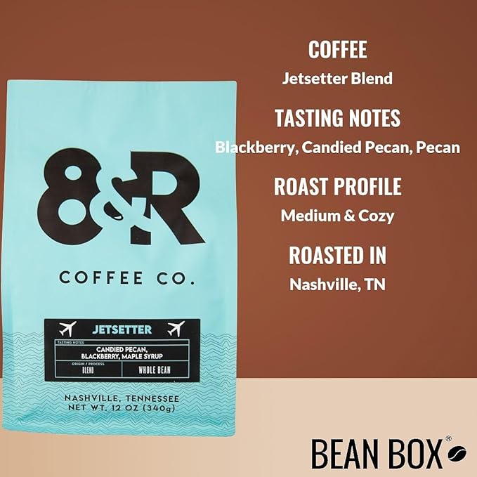 Bean Box Nashville Coffee Sampler, 2-Pack - Roasted by 8th & Roast Co., Gourmet Arabica Coffee