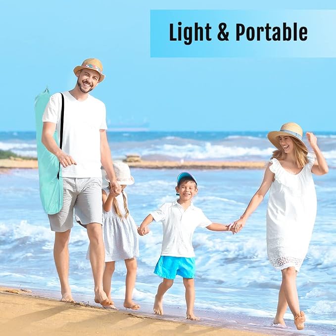 WhiteFang Deluxe Pop Up Beach Tent Sun Shade Shelter for 3-4/5-6 Person, UV Protection, Extendable