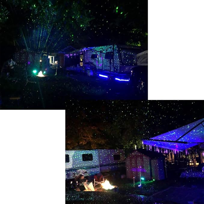 Poeland Garden Lights Moving Laser Christmas Lights Firefly Star Projector for Home and Garden