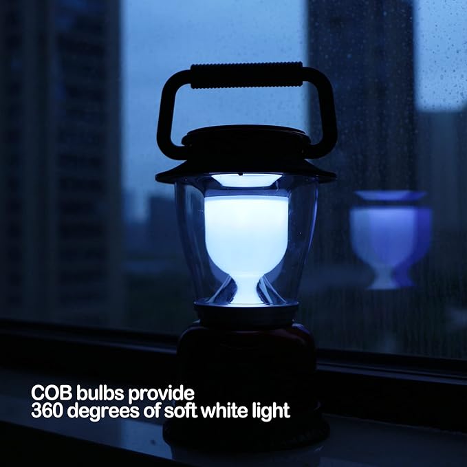 Camping Lantern Battery Powered Decorative Variable Power Retro Light, Adjustable Brightness