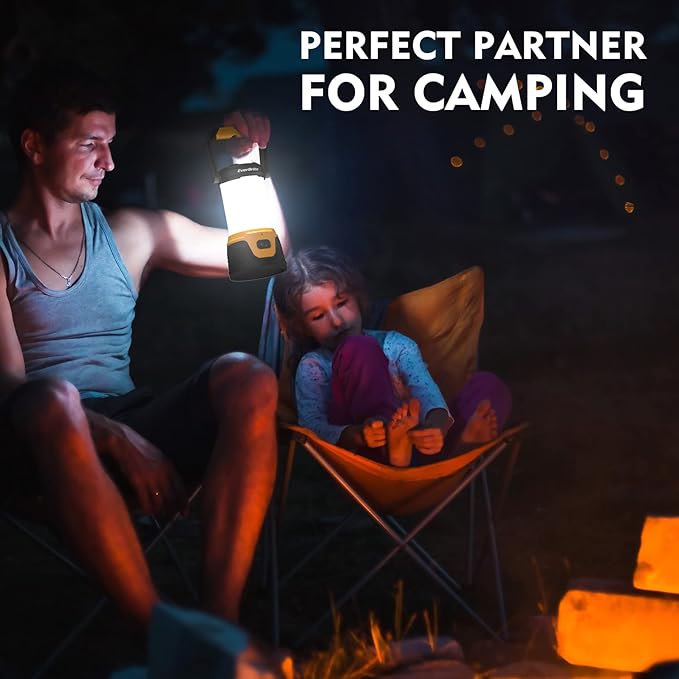 EverBrite Rechargeable LED Camping Lantern with Power Bank Function, 1000 Lumens Camping Lights, 5