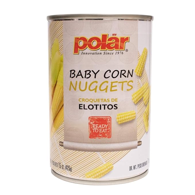 MW Polar Canned Vegetables, Baby Corn Nuggets, 15 Oz (Pack Of 12)