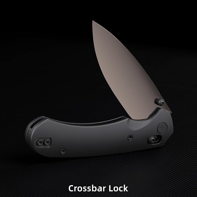 Folding Pocket Knife,3.31” M390 Blade,Erogonomic Titanium Handle,Hunting Survival Knife,EDC Knife