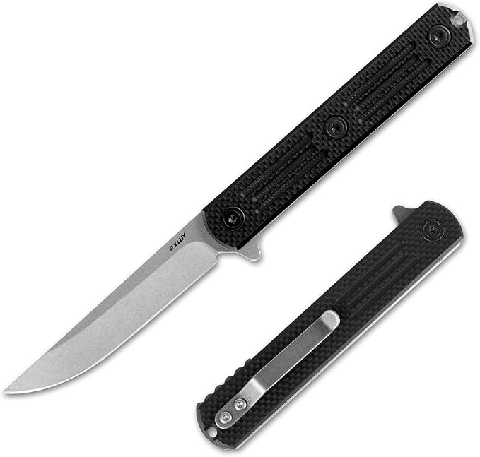Folding Pocket Knife, 3.19” 14C28N Steel Blade G10 Handle Praxis Small Flipper Liner Lock EDC