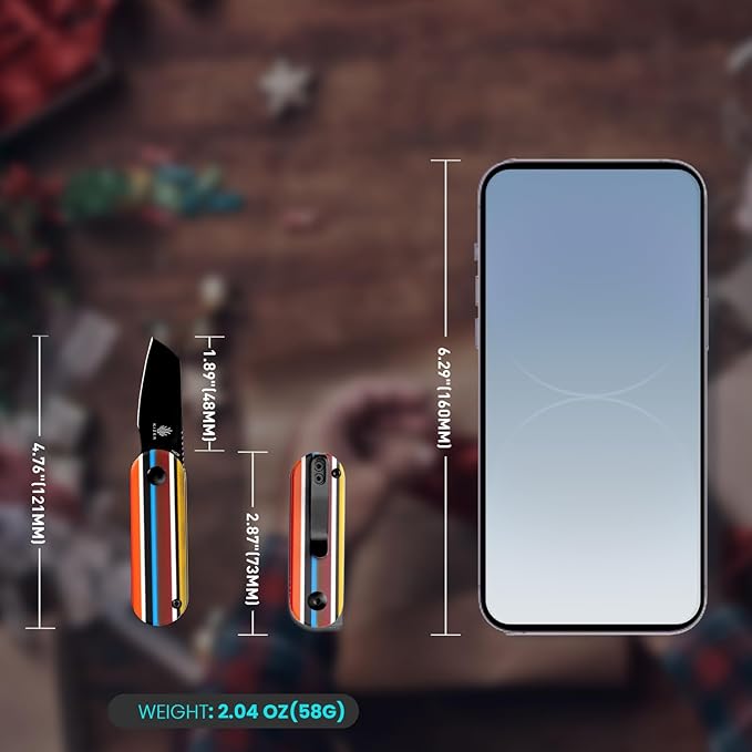 Kizer Serape Series Mini Bay Pocket Knife, 1.9 Inches 154CM Steel Blade EDC Knife, G10 Handle Small