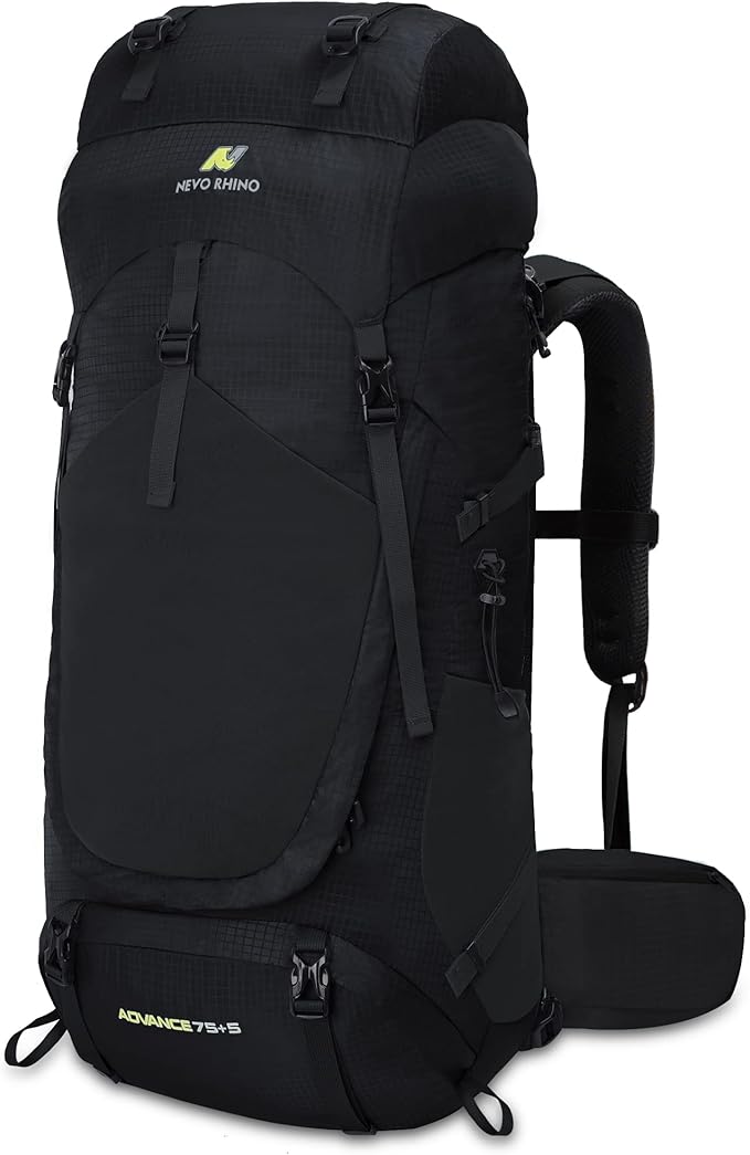 N NEVO RHINO Internal Frame Hiking Backpack 50/60/65/70/80L, Mountain Climbing Camping Backpack