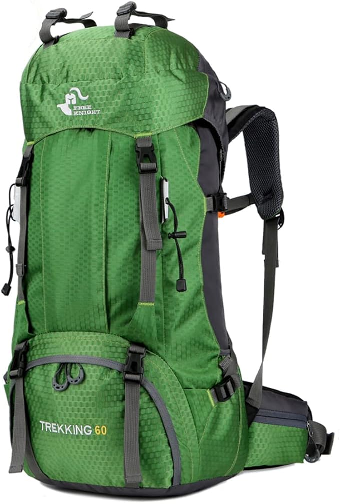 Bseash 60L Waterproof Hiking Camping Backpack with Rain Cover, Large Outdoor Sport Travel Daypack