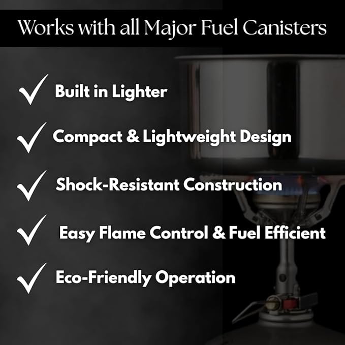 SOTO Amicus Stove with or without Igniter Camping Stove - Superior Under Windy Conditions, Shock