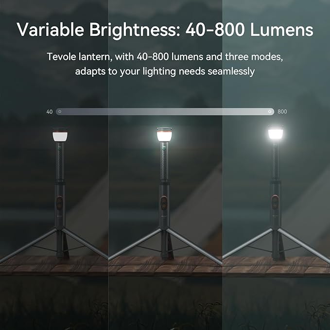 Camping Light Telescopic Collapsible 800 Lumens IP65 Waterproof Smart Remote Magnetic Base USB