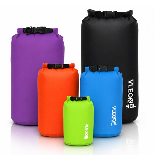 vleoX Dry Bag 3-Pack/5-Pack, Lightweight Dry Sack, Waterproof Bags