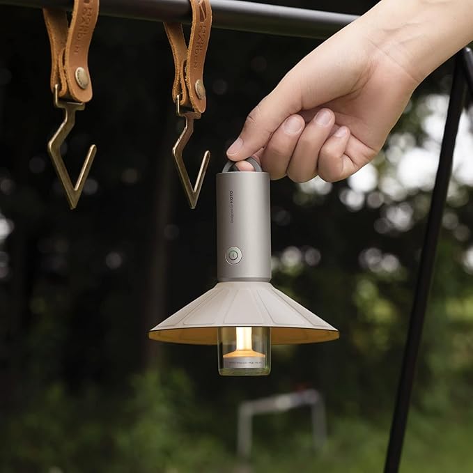 HOTO Outdoor Camping Flashlight Rechargeable, 3-in1 Camping Lantern 3100mAh, IP66 Water Resistant