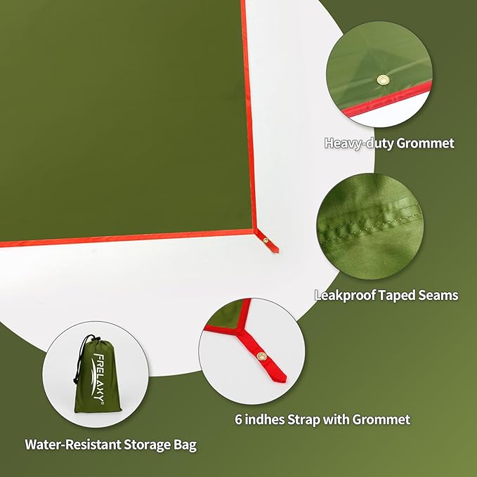 Frelaxy Tent Footprint, Waterproof Camping Tarp, Durable Tent Floor to Elevate Your Camping
