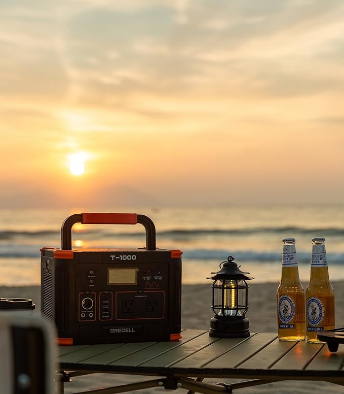 Portable Power Station 1000W (Peak 2000W), GRECELL 999Wh Solar Generator with 60W USB-C PD Output