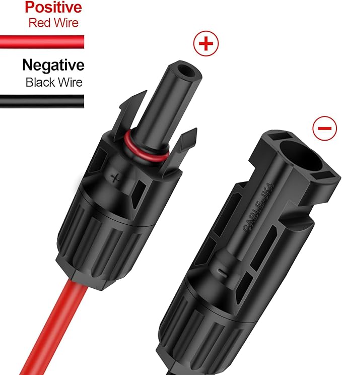 iGreely Solar Panel Connector Cable, 10AWG SAE to Male & Female Adapter PV Extension Cable Wire for