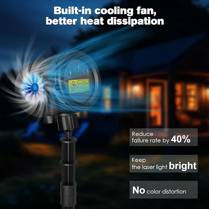 Christmas Laser Lights Outdoor, 3 Color RGB Laser Christmas Projector Lights Outdoor, Waterproof
