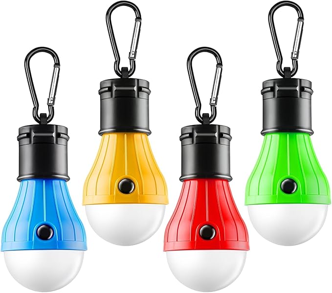Portable LED Tent Lamp, Clip Hook Hurricane Emergency Light Bulb, Camping Equipment Lanterns for