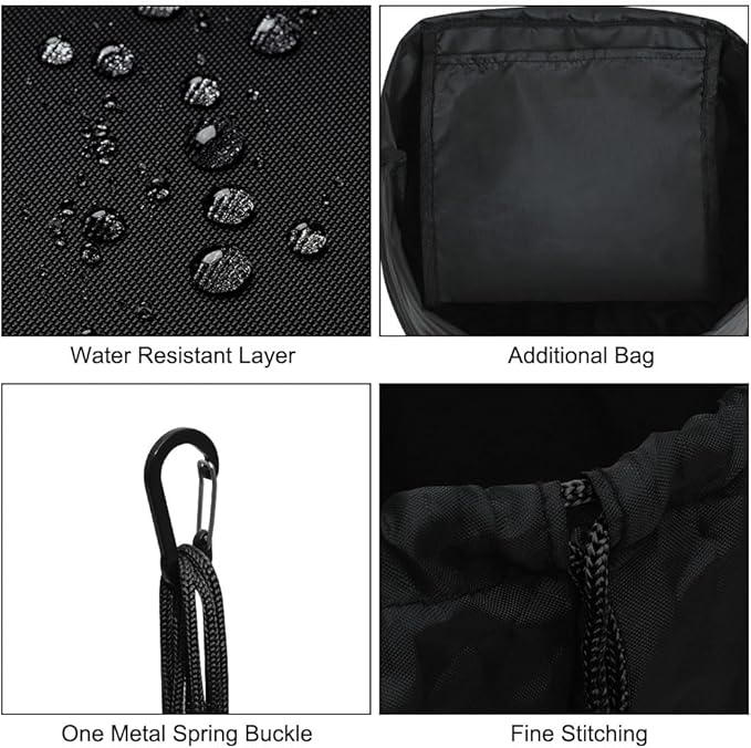 Camping Cookware Mess Kit Bag, High Capacity Camping Tableware Storage Bag, Drawstring Heavy Duty