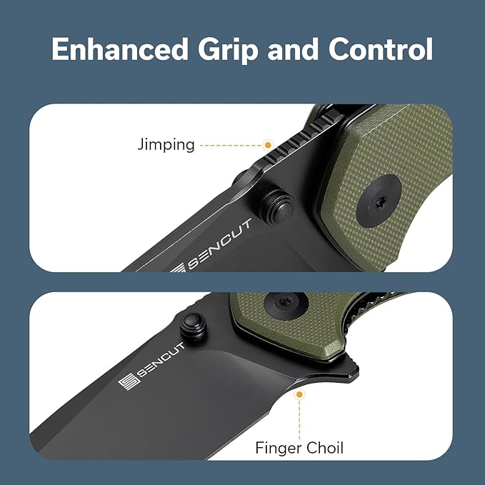 SENCUT Skarnax Pocket Knife for Men, Folding Knife with 3.79" 9Cr18MoV Blade & G10 Handle