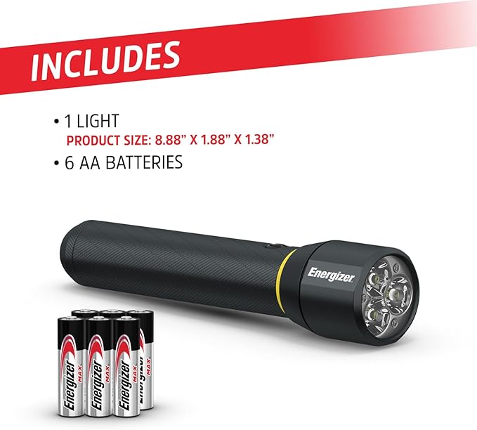 Energizer LED Flashlight Vision PRO, Ultra Bright 1000+ Lumens, IPX4 Water Resistant