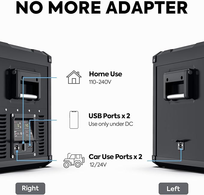 ICECO VL75 ProD Portable Refrigerator, Multi-directional Lid, Dual USB & DC 12/24V, AC 110-240V