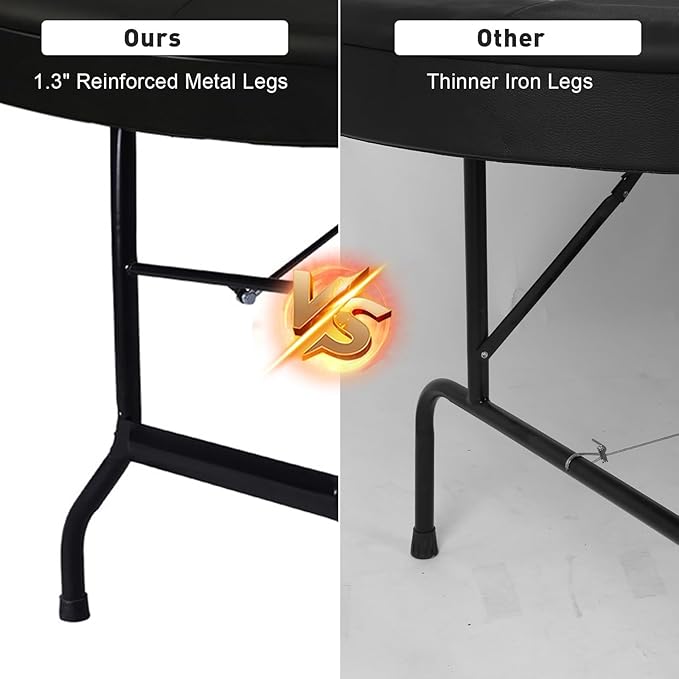 LUCKYERMORE Upgraded 10 Players Poker Table with Stainless Steel Cup Holder, 84”Folding